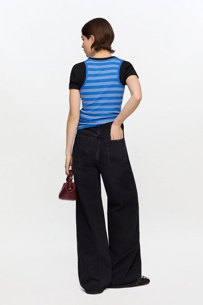 Lari Jeans in Black Rigid Denim