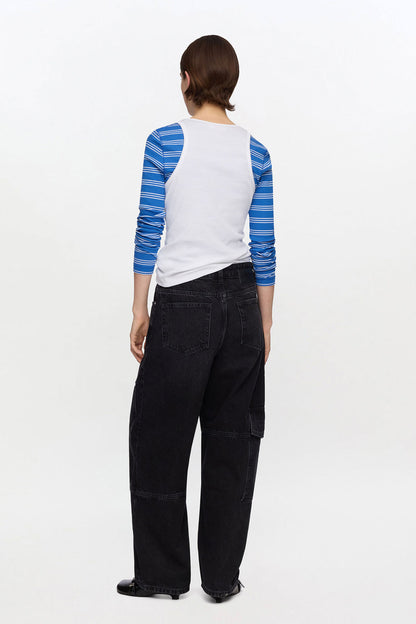 Audri Jeans in Black Rigid Denim