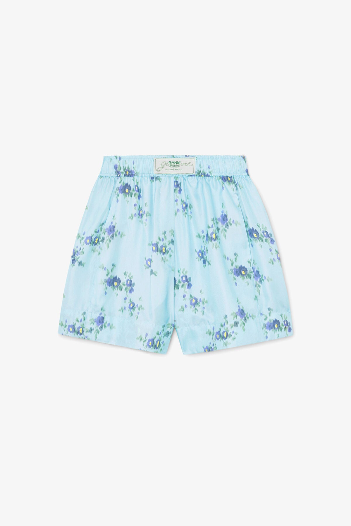 Shorts in Printed Silk