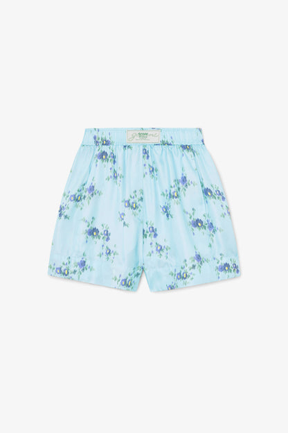 Shorts in Printed Silk