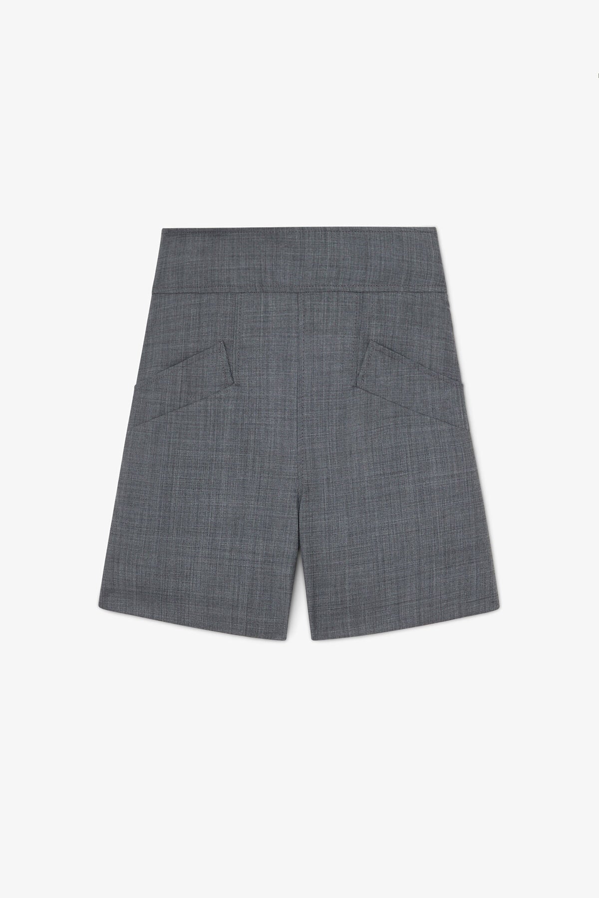 Shorts in Grey Wool Melange