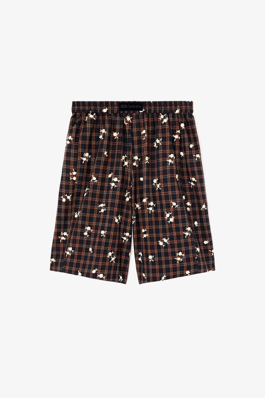 Shorts in Printed Check