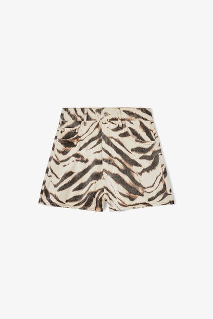 Shorts in Zebra Denim