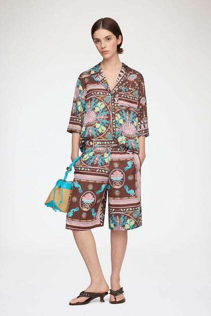 Shorts in Printed Twill