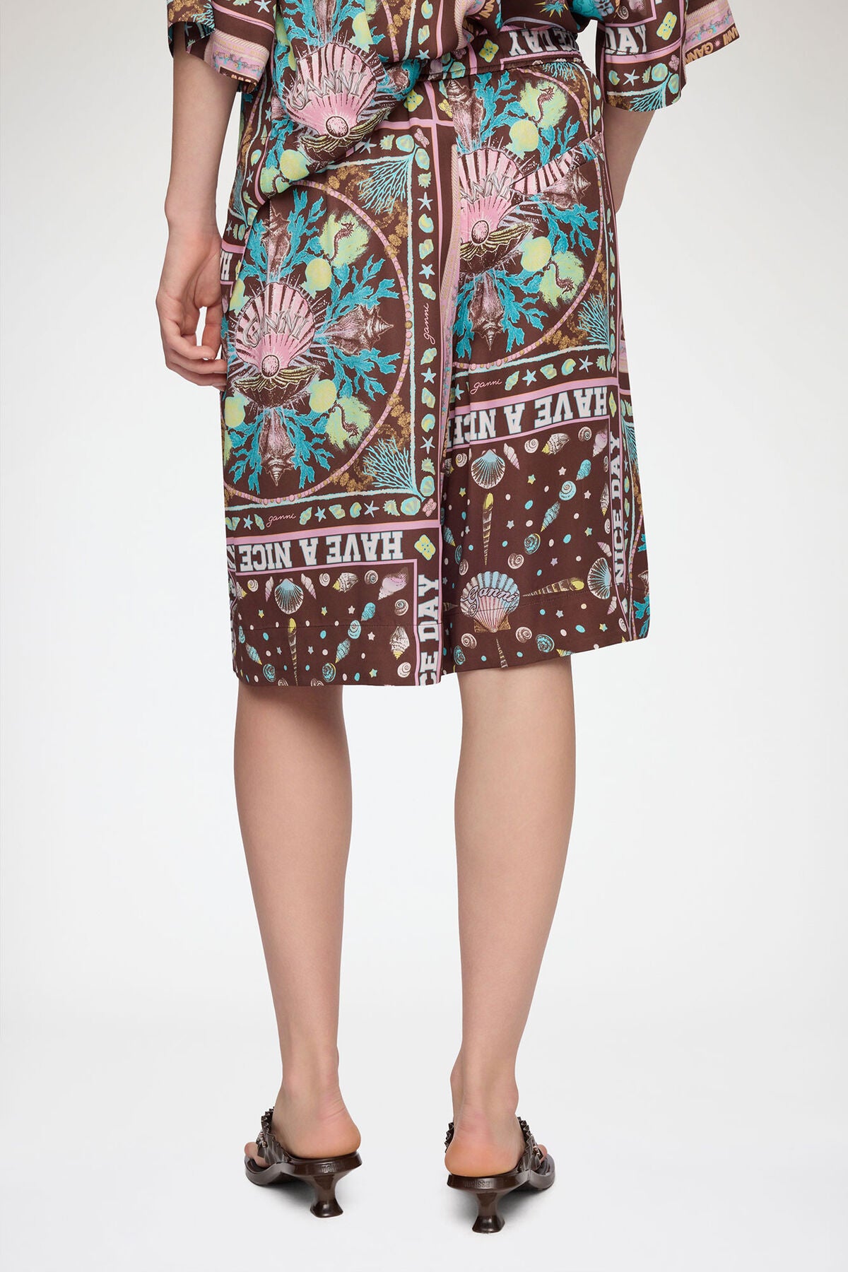 Shorts in Printed Twill