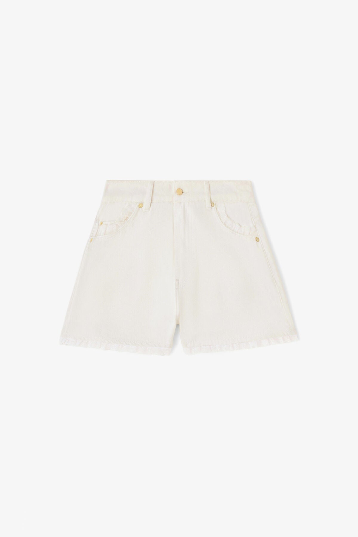 Shorts in White Denim