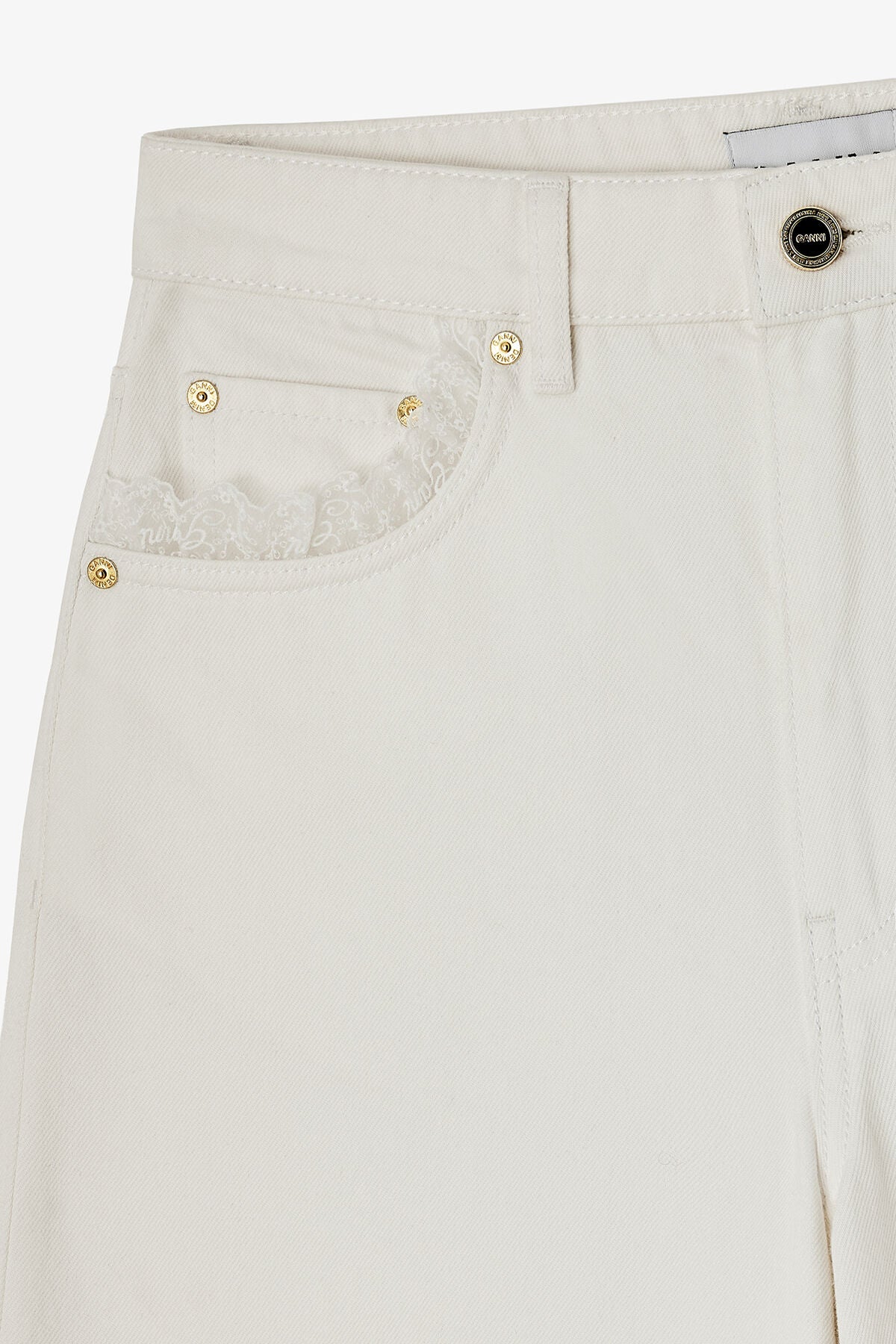 Shorts in White Denim