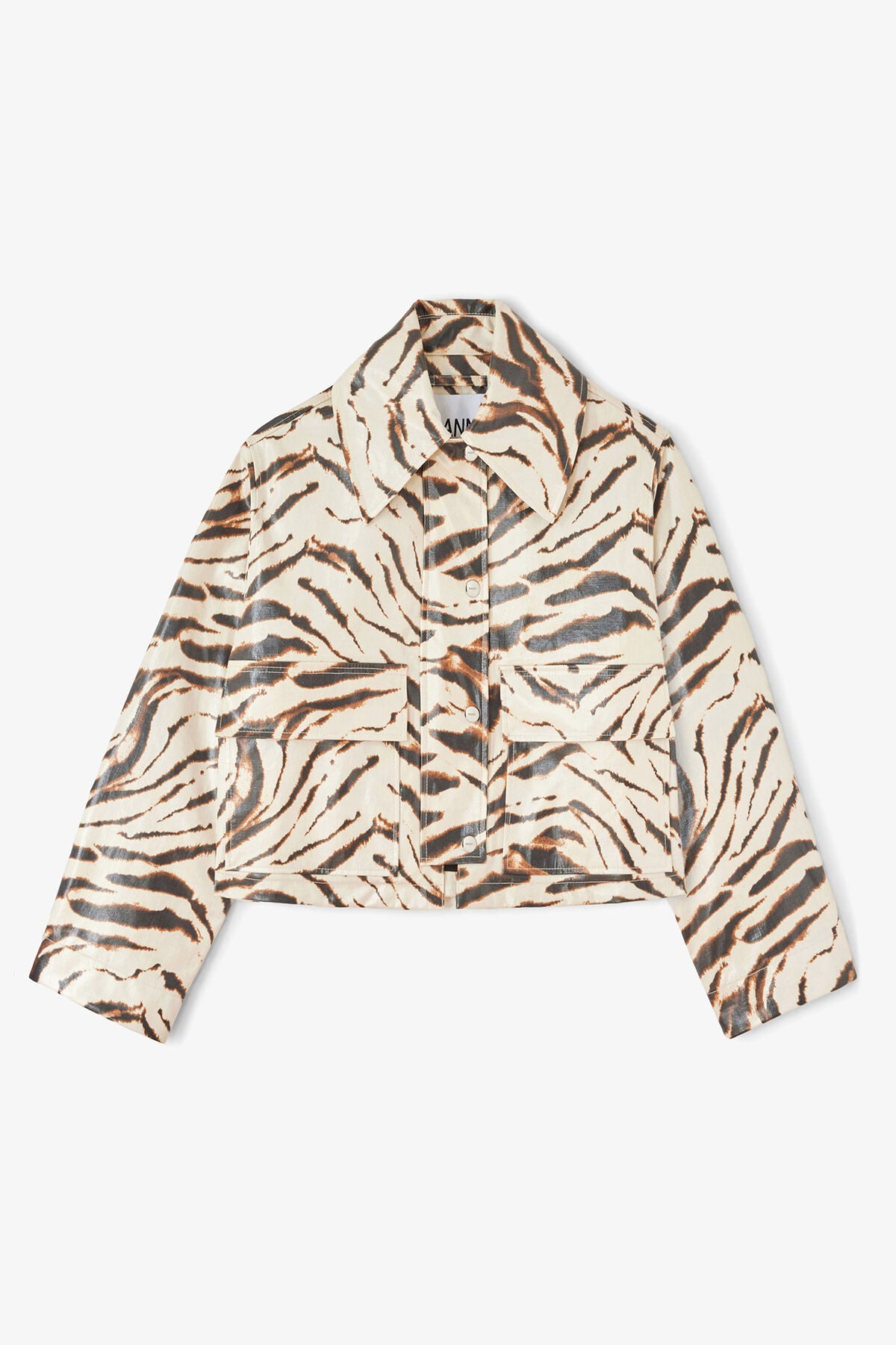 Jacket in Laminated Zebra