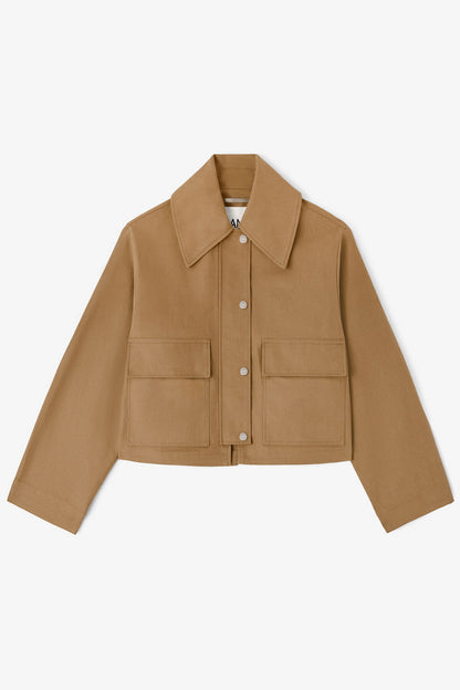 Jacket in Brown Canvas