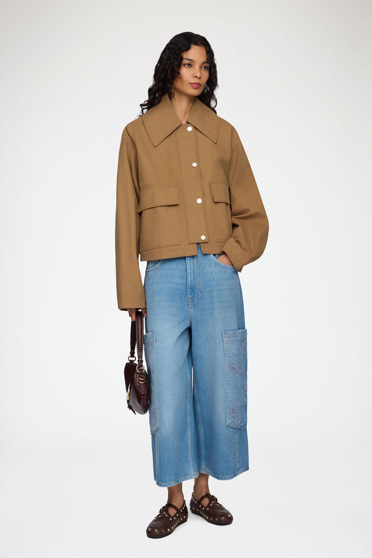 Jacket in Brown Canvas