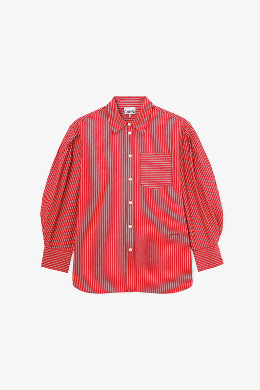Shirt in Striped Cotton