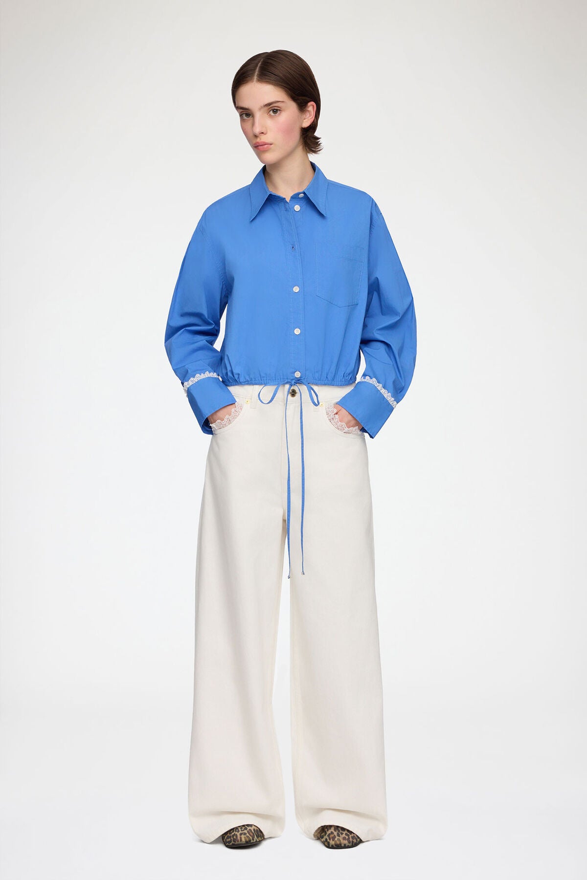 Shirt in Blue Cotton