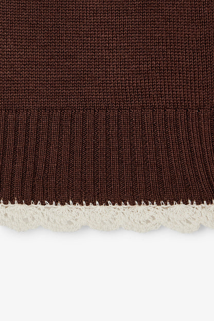 Crewneck in Brown Wool
