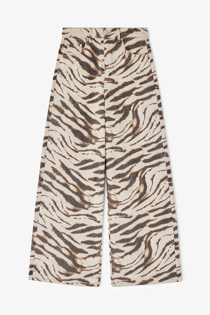 Lari Wide Jeans in Zebra Denim