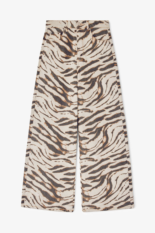 Lari Wide Jeans in Zebra Denim
