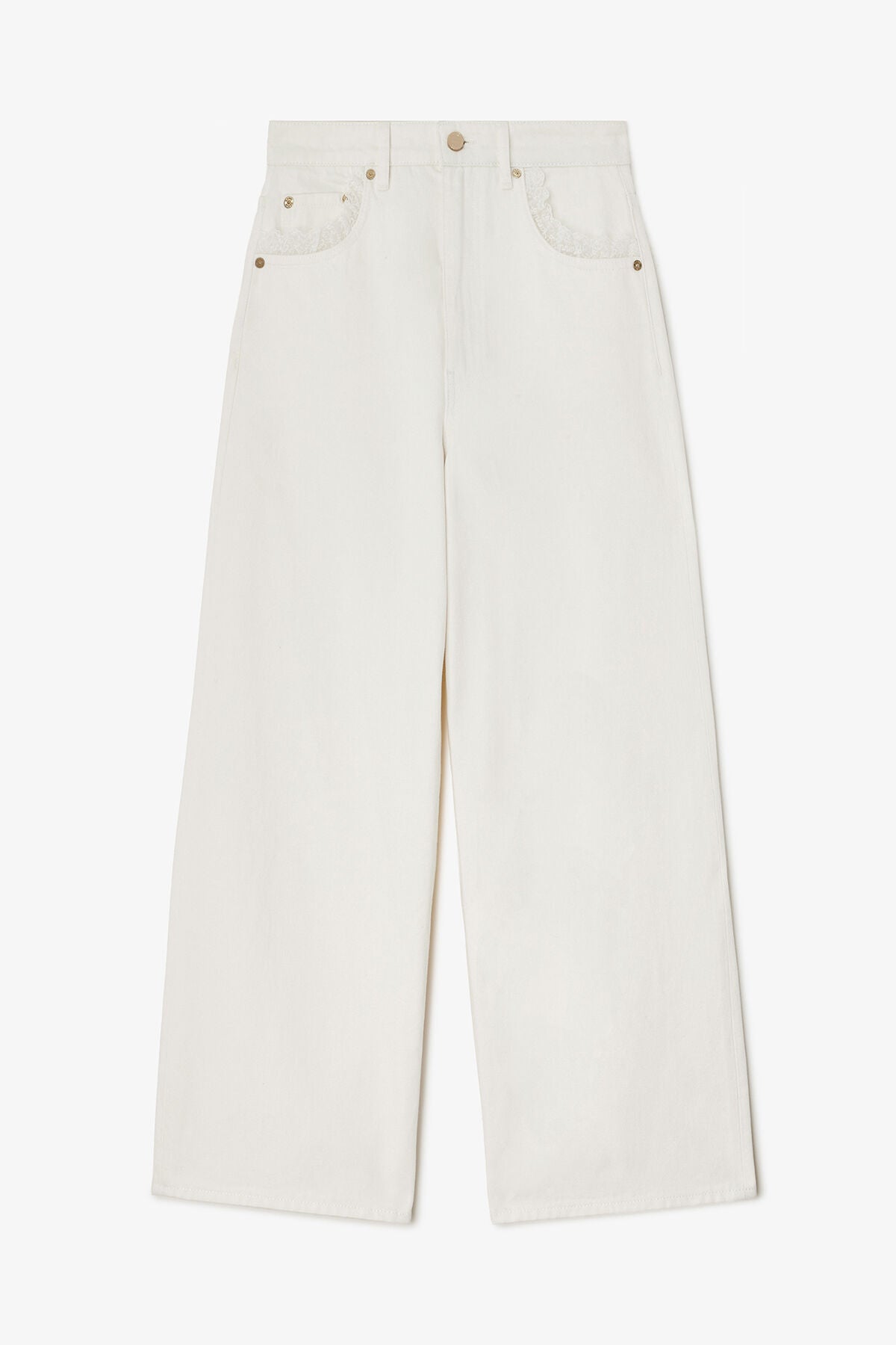 Lari Straight Jeans in White Denim