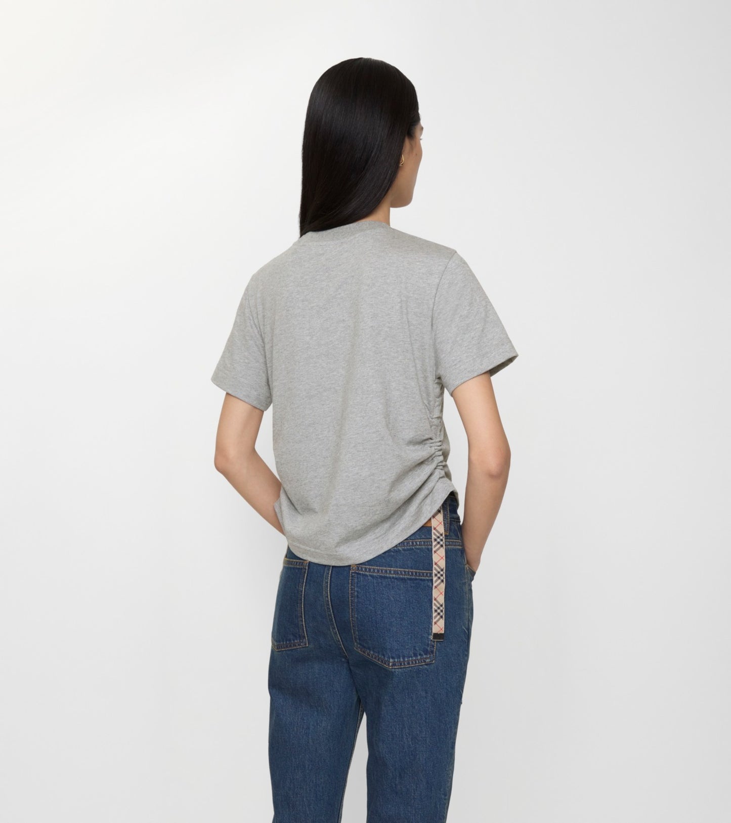 Festival Cotton T-shirt in Pale grey melange