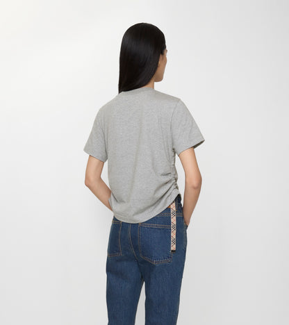 Festival Cotton T-shirt in Pale grey melange