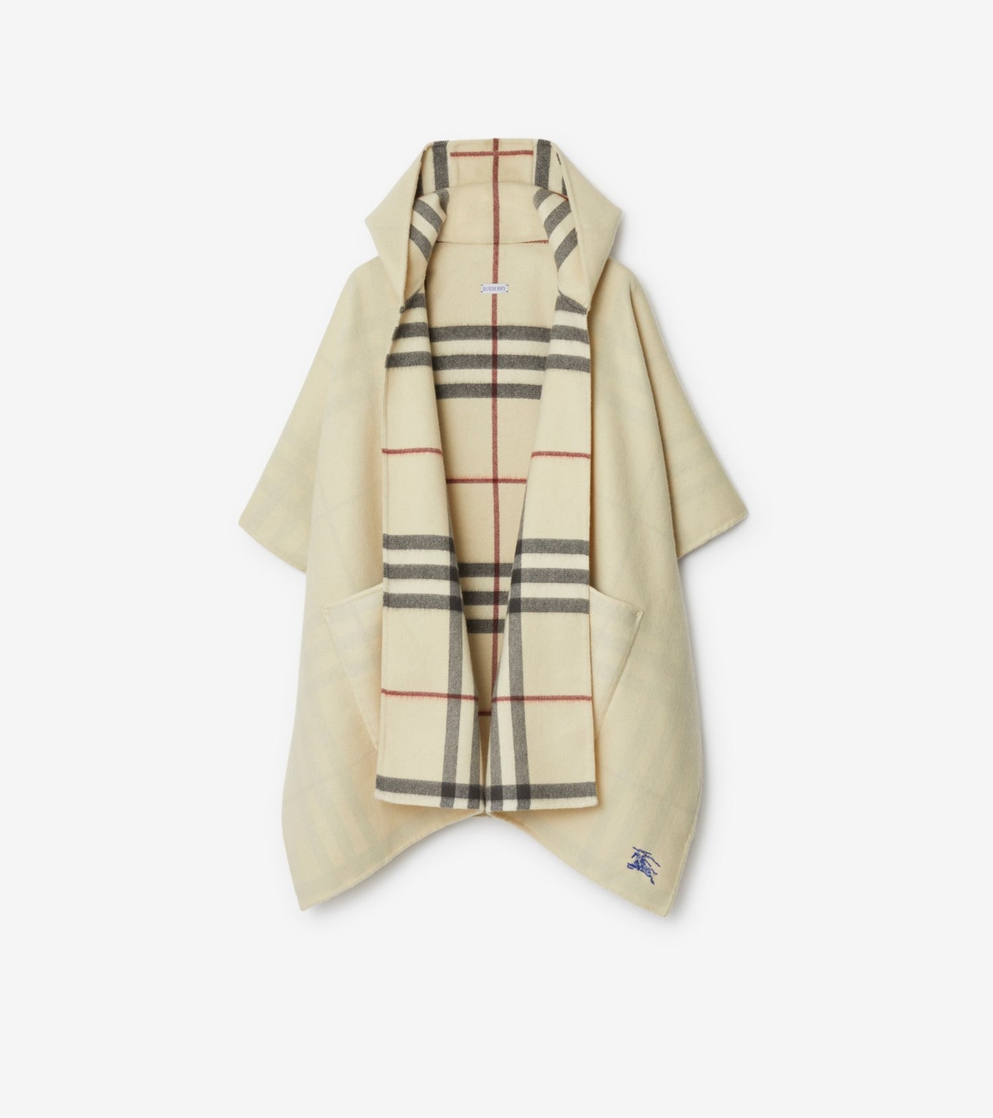 Cashmere Hooded Cape in Oxblood red
