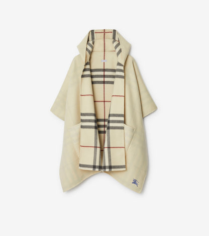 Cashmere Hooded Cape in Oxblood red