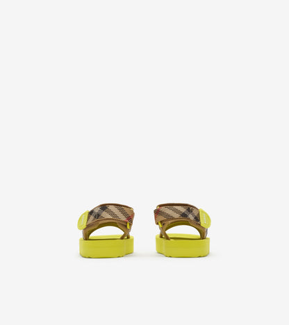 Check Sandals in Sand beige/green - Children