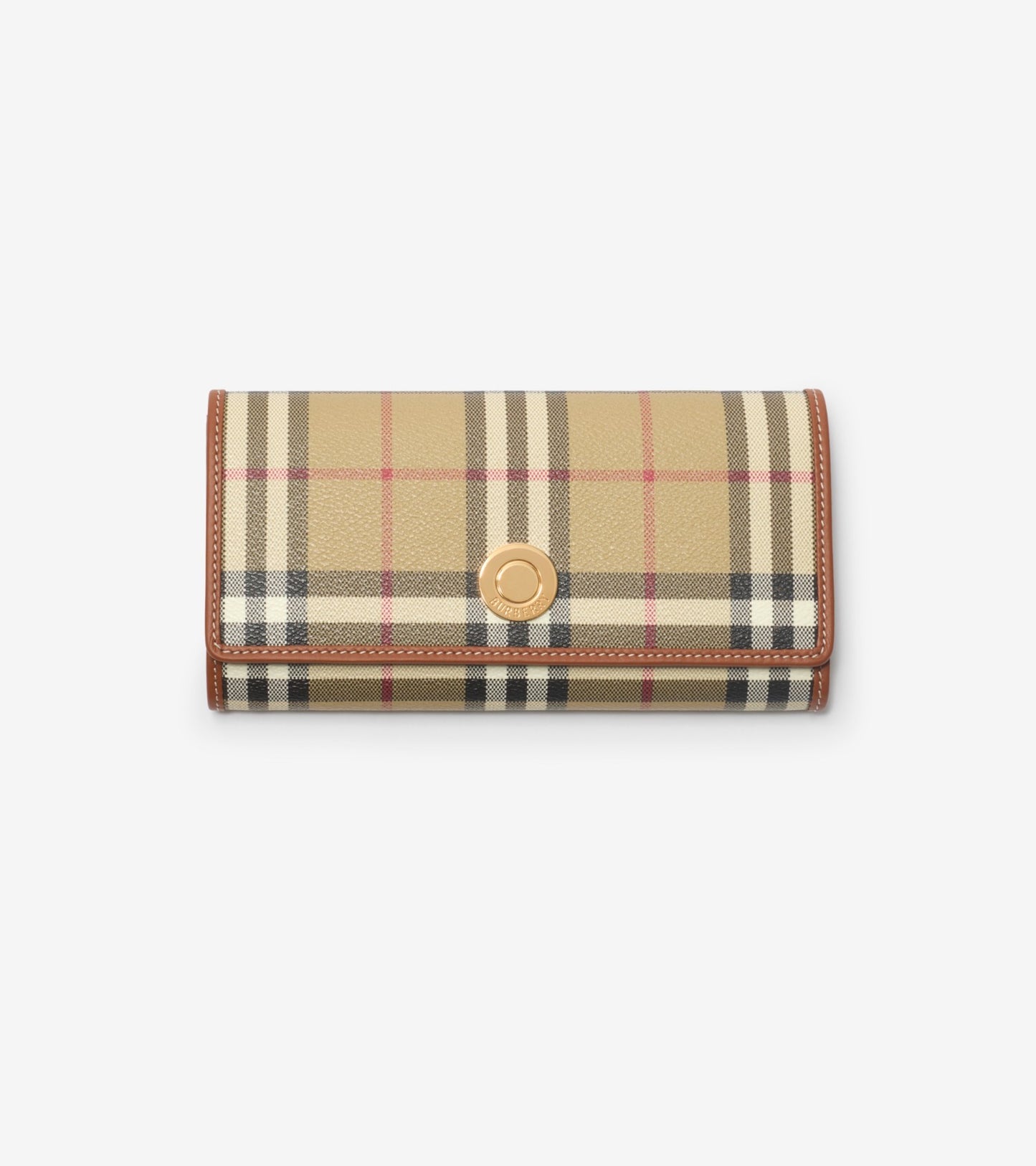 Check Continental Wallet in Archive beige/ruby red