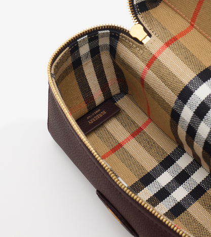 Bloomsbury Vanity Bag in Peat brown/sand beige