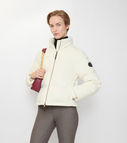 Cashmere Ambleside Puffer Jacket in Ice white