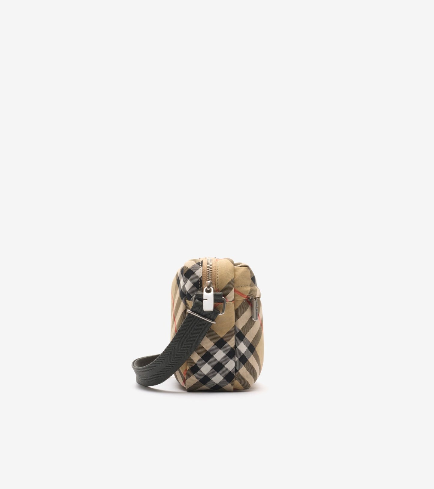 Small Check Crossbody Bag in Sand beige