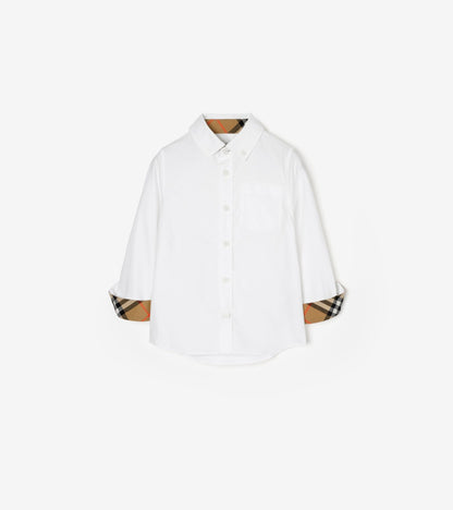 Cotton Oxford Shirt in White