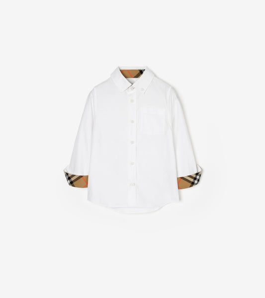 Cotton Oxford Shirt in White