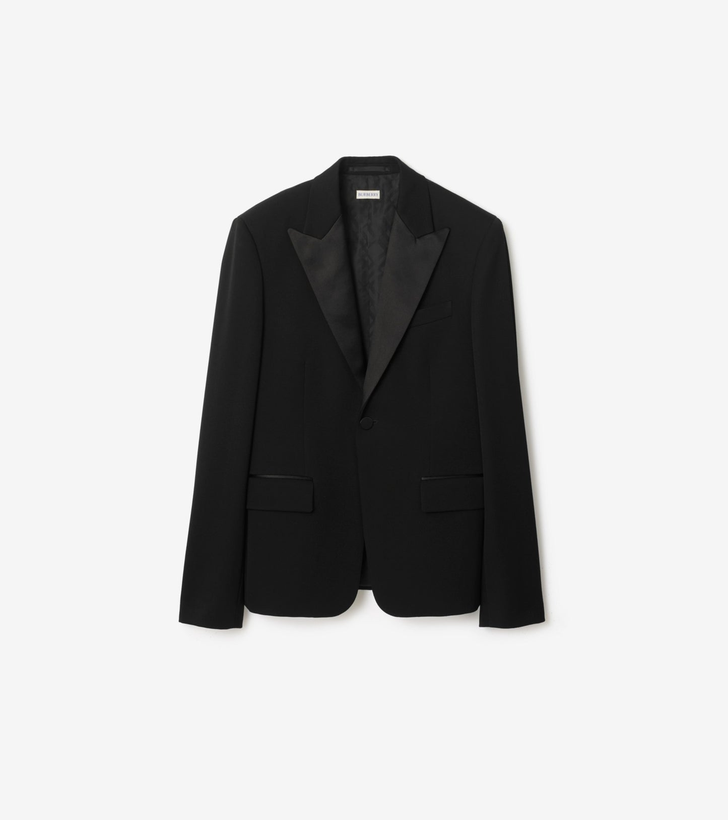 Grain de Poudre Wool Tuxedo Jacket in Black
