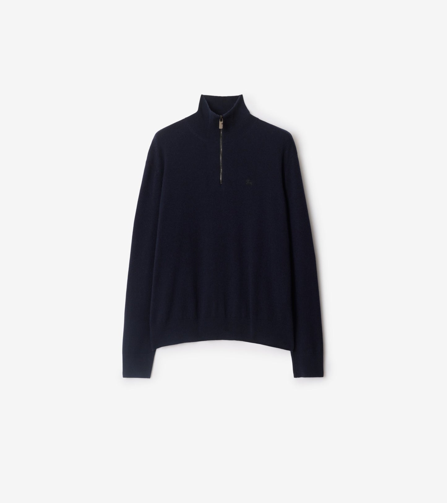 Cashmere Blend Half-zip Sweater in Scorched brown