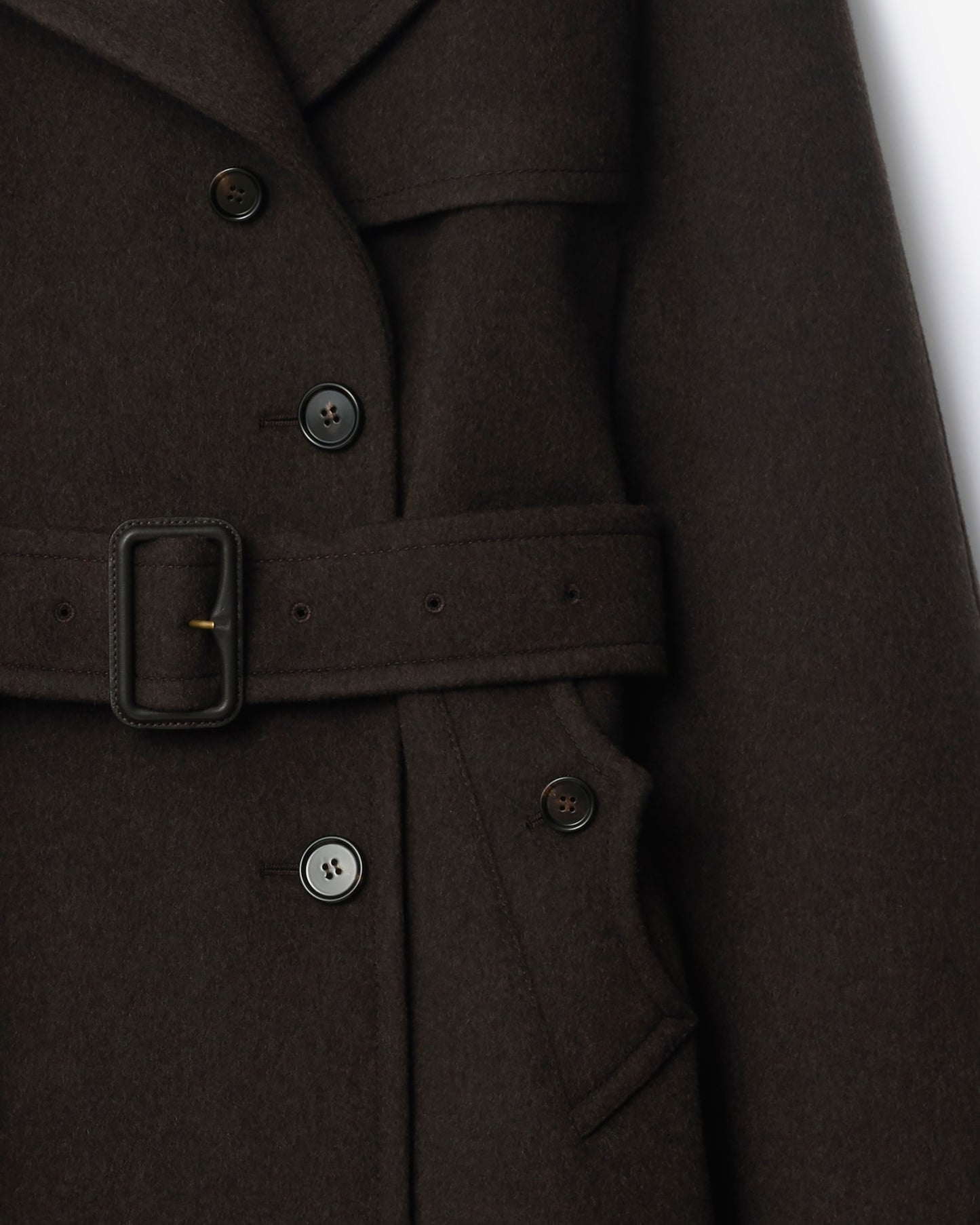 Cashmere Belmont Trench Cape in Cog brown melange
