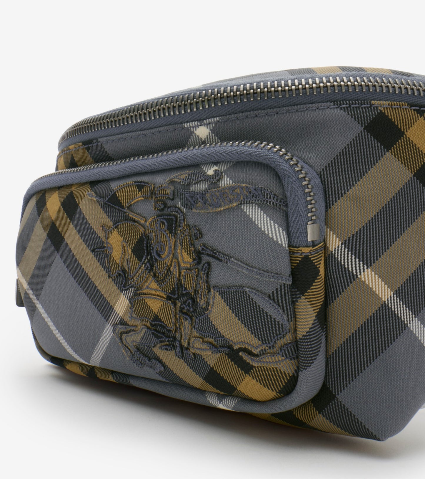 Small Check Belt Bag in Wave blue