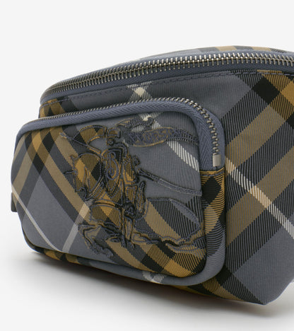 Small Check Belt Bag in Wave blue