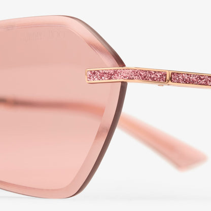Abby Pink Geometric Silhouette Sunglasses