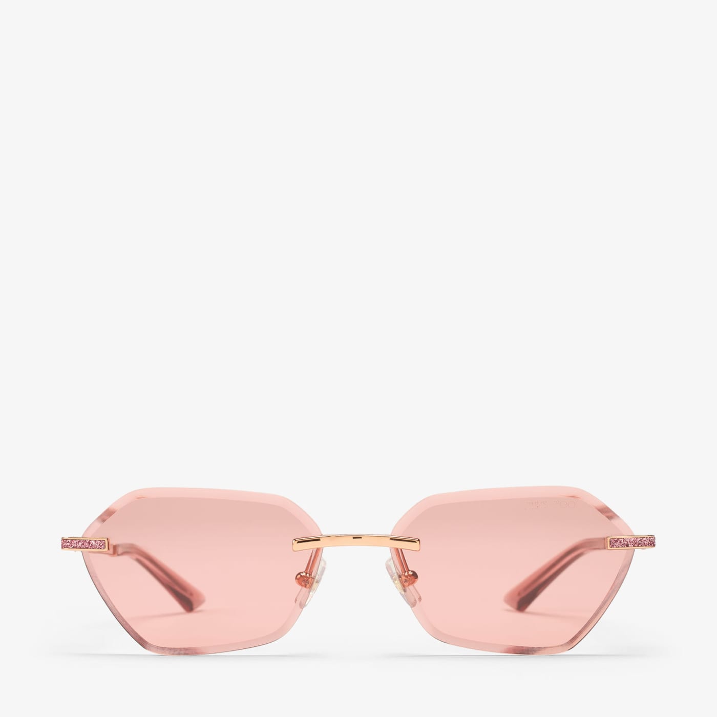 Abby Pink Geometric Silhouette Sunglasses