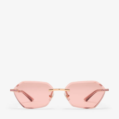 Abby Pink Geometric Silhouette Sunglasses