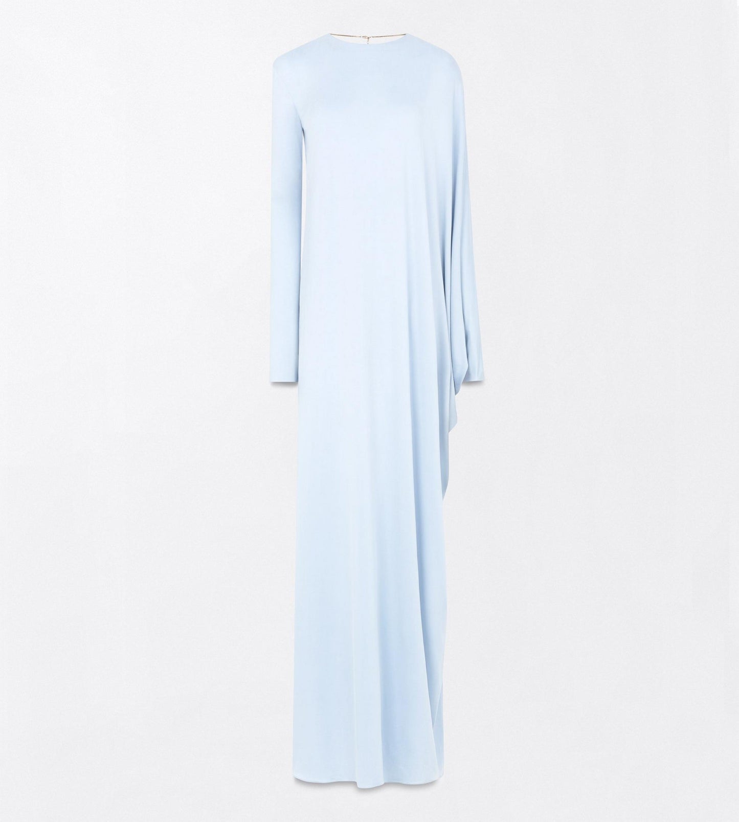 Washed Jersey Asymmetric Evening Dress With Open Back