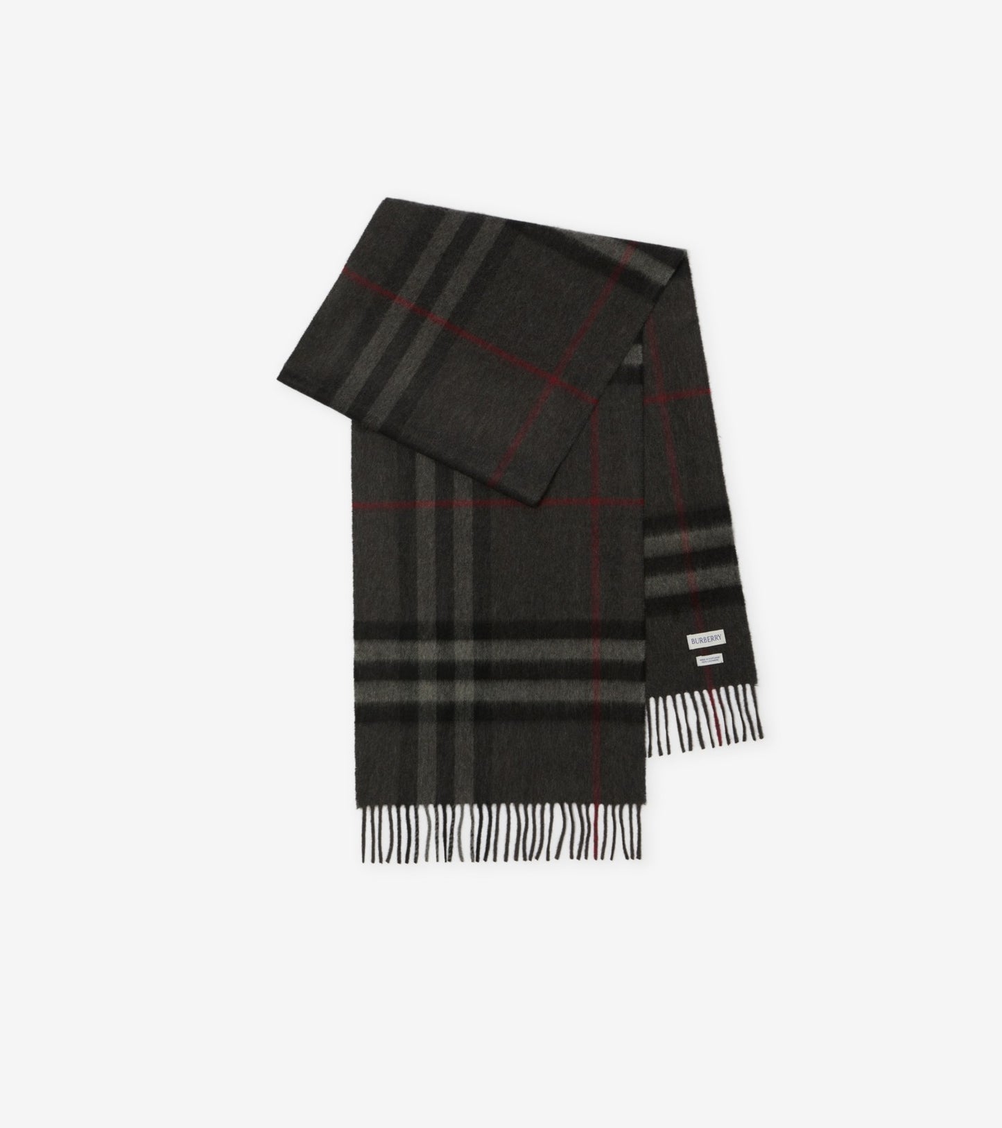 Check Cashmere Scarf in Bow pink