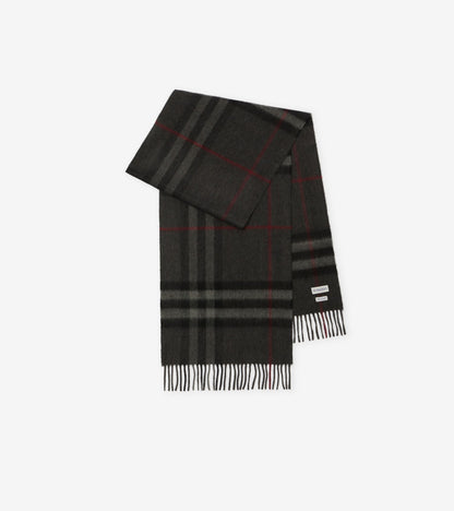 Check Cashmere Scarf in Bow pink