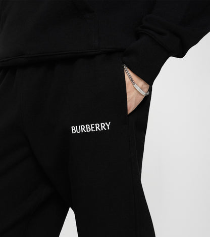 Logo Cotton Jogging Pants in Black