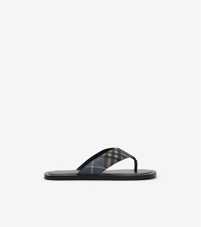 Check Pavilion Sandals in Wave blue