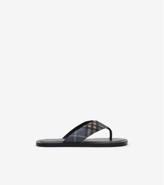 Check Pavilion Sandals in Wave blue