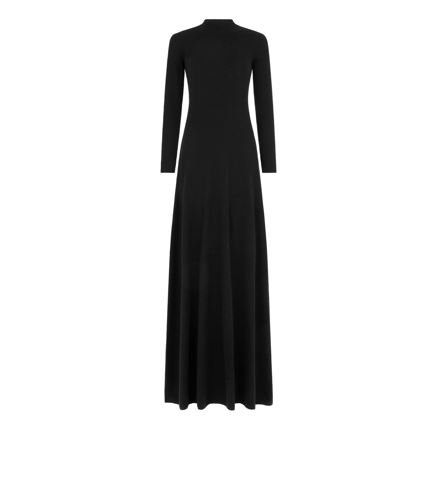 Full Needle Fine Cashmere Silk Crewneck Column Dress
