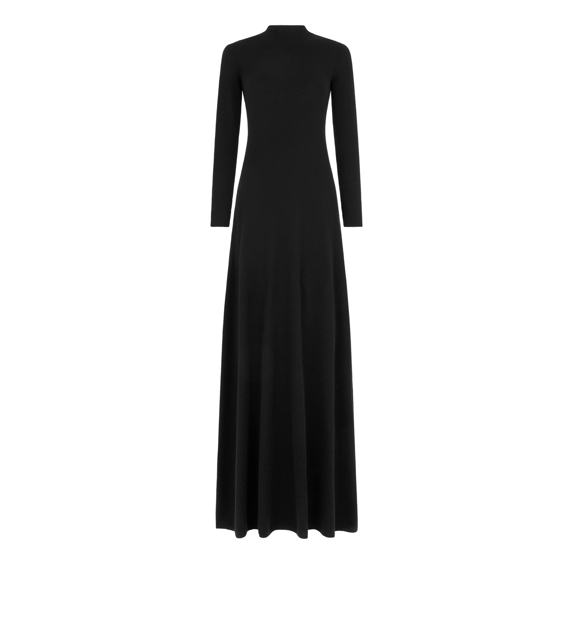 Full Needle Fine Cashmere Silk Crewneck Column Dress