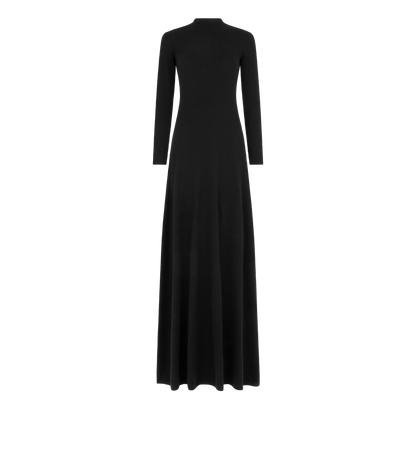 Full Needle Fine Cashmere Silk Crewneck Column Dress