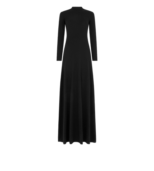 Full Needle Fine Cashmere Silk Crewneck Column Dress