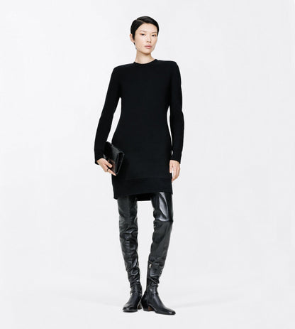 Cashmere Crewneck Mini Sweater Dress